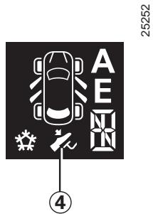 RENAULT CLIO 2 2005 - Fonctionnement du mode semi-automatique (manuel) avec le levier de sélection - 1