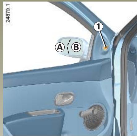 RENAULT CLIO 2 2005 - Réglage en hauteur et en profondeur du volant (suivant véhicule) - 2