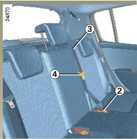 RENAULT CLIO 2 2005 - CEINTURES DE SÉCURITÉ (suite) - 3