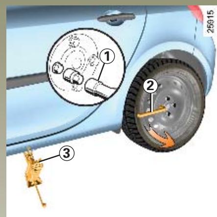 RENAULT CLIO 2 2005 - CHANGEMENT DE ROUE - 1