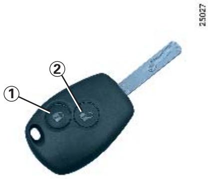 RENAULT CLIO 2 2005 - CLÉ / TÉLÉCOMMANDE À RADIOFRÉQUENCE : utilisation - 1