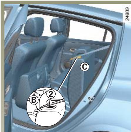 RENAULT CLIO 2 2005 - Pour rabattre l'assise - 3