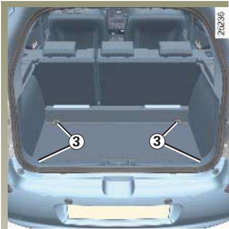 RENAULT CLIO 2 2005 - TABLETTE ARRIÈRE / TRANSPORT D'OBJETS DANS LE COFFRE - 3