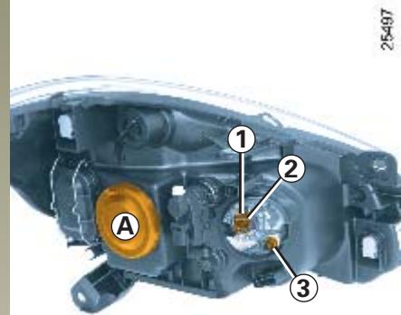 RENAULT CLIO 2 2005 - PROJECTEURS AVANT AVEC LAMPES AU XÉNON : remplacement des lampes - 3