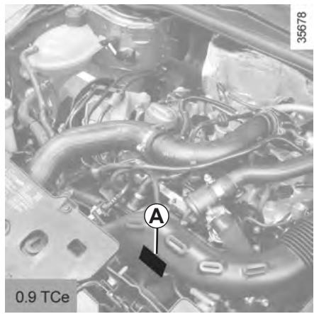 RENAULT CLIO 4 2012 - PLAQUES D'IDENTIFICATION MOTEUR - 2