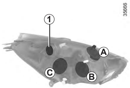 RENAULT CLIO 4 2013 - PROJECTEURS AVANT : remplacement des lampes (1/3) - 1