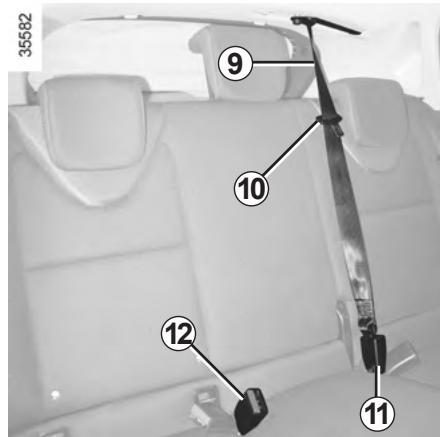 RENAULT CLIO 4 2013 - Ceinture arrière centrale - 1