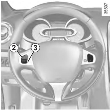 RENAULT CLIO 4 2013 - RÉGULATEUR-LIMITEUR DE VITESSE : fonction régulateur (3/4) - 1
