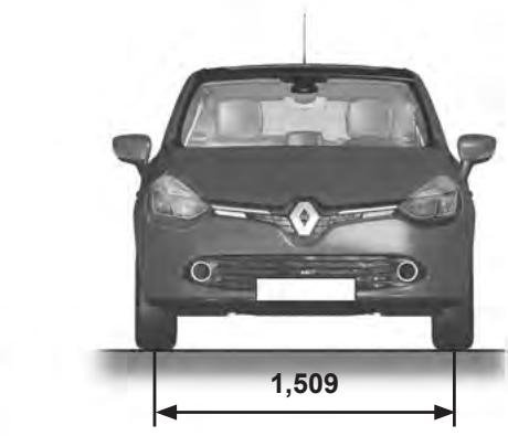 RENAULT CLIO 4 2013 - DIMENSIONS (en mètres) - 2