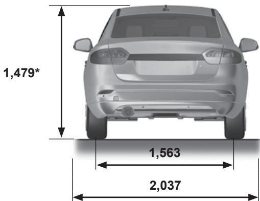 RENAULT FLUENCE 2011 - Dimensions (en mètres) (2/2) - 3