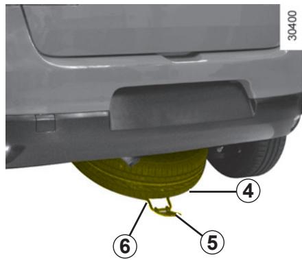 RENAULT FLUENCE 2011 - Pour accéder à la roue de secours 4 - 1