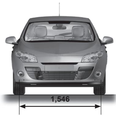 RENAULT FLUENCE 2011 - Dimensions (en mètres) (1/2) - 2