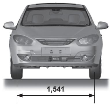 RENAULT FLUENCE 2011 - Dimensions (en mètres) (2/2) - 2