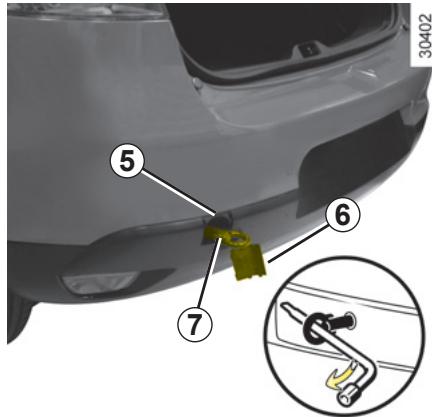 RENAULT FLUENCE 2011 - Utilisez exclusivement les points de remorquage avant 4 et arrêté 5. - 2