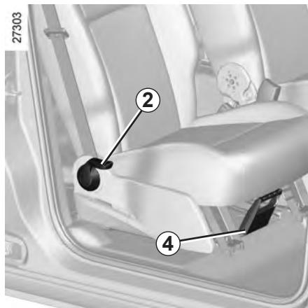 RENAULT KANGOO 2 2011 - Pour régler la hauteur de l'assise du siège conducteur - 1