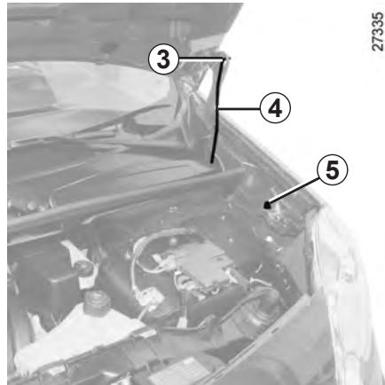 RENAULT KANGOO 2 2011 - Déverrouillage de sécurité du capot - 1