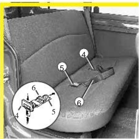 RENAULT KANGOO 2002 - Ceinture arrière centrale - 1
