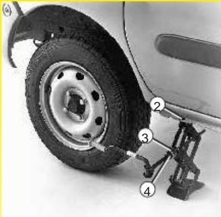 RENAULT KANGOO 2002 - Changer une roue - 2