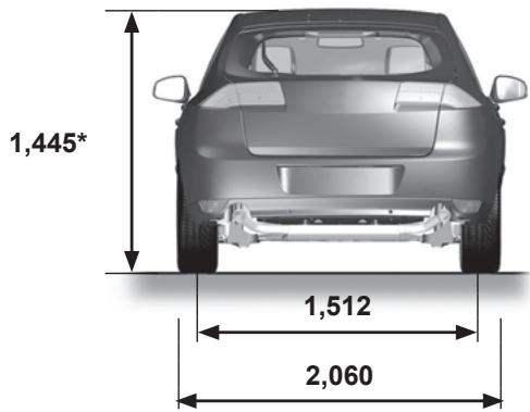 RENAULT LAGUNA 3 - Dimensions (en mètres) (1/2) - 3