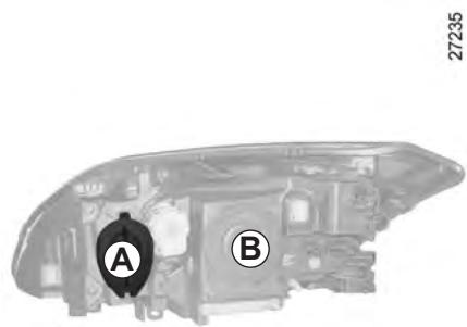 RENAULT LAGUNA 3 - Projecteurs LAMPES au xénon : remplacement des LAMPES - 1