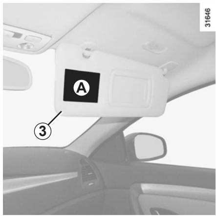 RENAULT LAGUNA 3 2011 - SECURITE ENFANTS : désactivation, activation airbag passager avant (suite) - 1