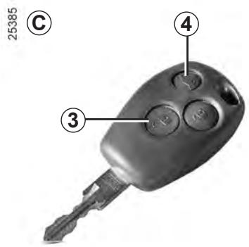 RENAULT MASTER 3 FOURGON 2007 - TÉLÉCOMMANDE À RADIOFRÉQUENCY : utilisation (suite) - 1
