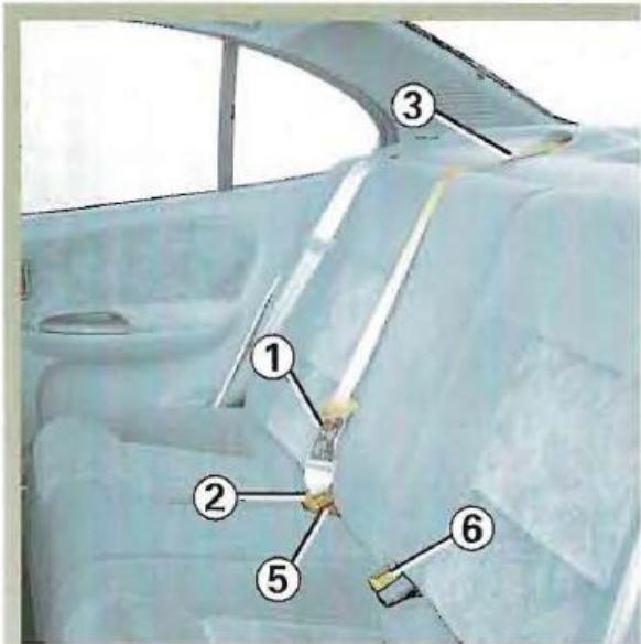 RENAULT MEGANE 1 - Ceinture arriere centrale - 1