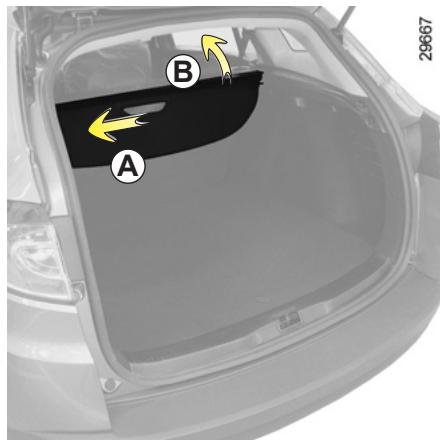 RENAULT MEGANE 3 2010 - Pour enrouler la partieouple du cache-bagages - 1