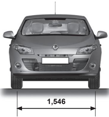 RENAULT MEGANE 3 2010 - DIMENSIONS (en metres) (1/3) - 2