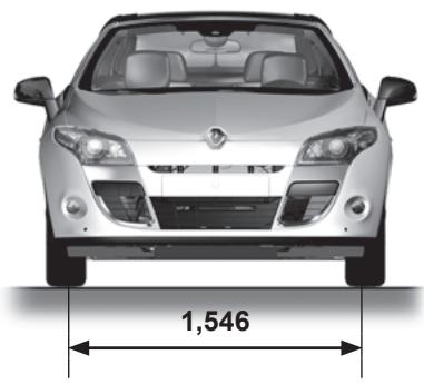 RENAULT MEGANE 3 CC - DIMENSIONS (en mètres) - 2