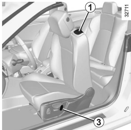 RENAULT MEGANE 3 CC - Sièges avant à commandes manuelles - 1