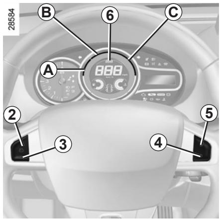 RENAULT MEGANE 3 CC - RÉGULATEUR-LIMITEUR DE VITESSE : fonction régulateur (3/4) - 1