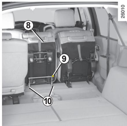 RENAULT SCENIC 2 2008 - Pour rabattre le siège central - 1