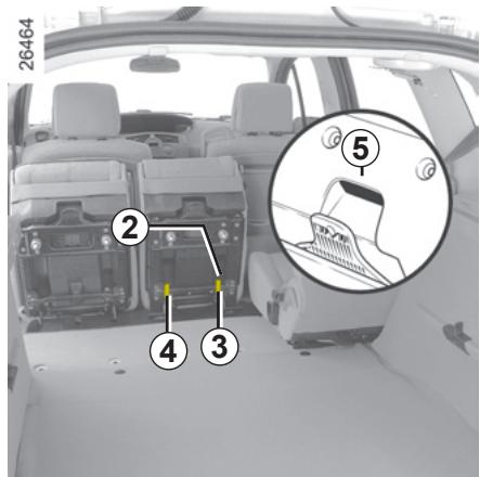 RENAULT SCENIC 2 2008 - FONCTIONNALITÉ DES SIÈGES ARRIÈRE : version 5 places - 2