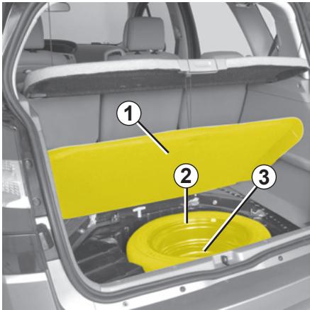 RENAULT SCENIC 2 2008 - ROUE DE SECOURS : châssis normal - 1
