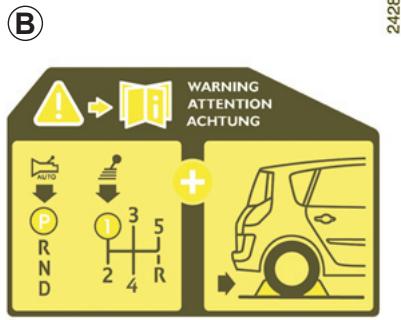 RENAULT SCENIC 2 2008 - Déverrouillage de secours (suivant véhicule) - 1