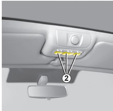 RENAULT SCENIC 2 2008 - ÉCLAIRAGE INTÉRIEUR : remplacement des lampes - 2