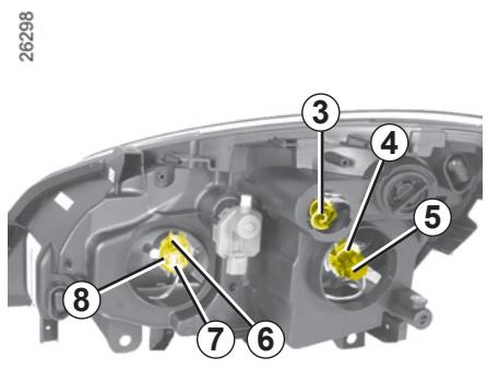 RENAULT SCENIC 2 2008 - PROJECTEURS LAMPES HALOGÈNE : remplacement des lampes - 2