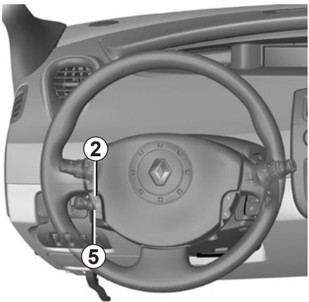 RENAULT SCENIC 2 2008 - RÉGULATEUR-LIMITEUR DE VITESSE : fonction régulateur (suite) - 1