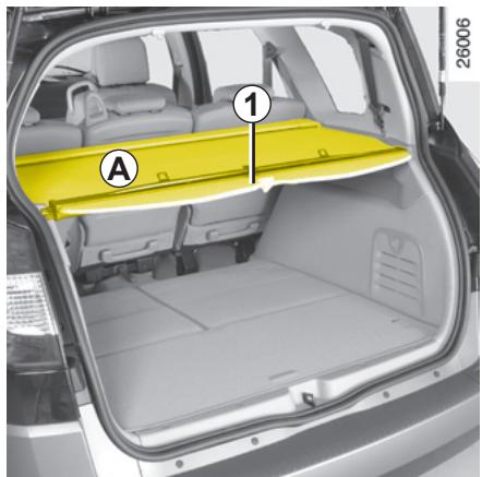 RENAULT SCENIC 2 2008 - CACHE-BAGAGES : châssis long - 1