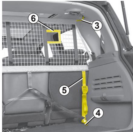RENAULT SCENIC 2 2008 - Pose du filet de séparation derrière les sièges arrière - 1