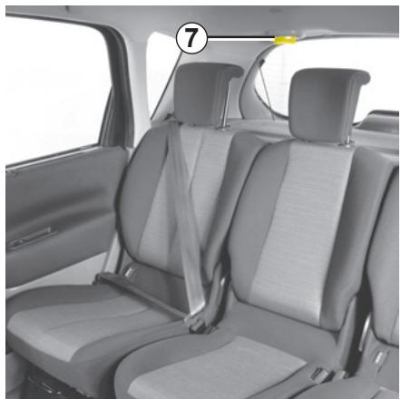 RENAULT SCENIC 2 2008 - CEINTURES DE SÉCURITÉ ARRIÈRE : châssis normal (suite) - 1