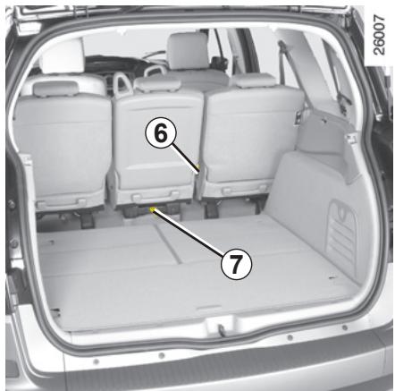 RENAULT SCENIC 2 2008 - FONCTIONNALITÉ DES SIÈGES ARRIÈRE : version 7 places (suite) - 1