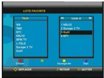 SAGEM ITD 62 - 6-3 Installation des LISTES favorites (non disponible sur ITD 58N/59N/60N) - 2