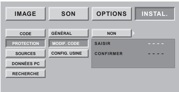 SAGEM AXIUM DLP D 50 - Restriction d'accès par code - 1