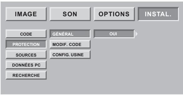 SAGEM AXIUM DLP D 50 - Restriction d'accès par code - 2