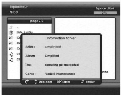 SAGEM DTR 6480T FR - 11-5-3 Éditer des fichiers audio - 1