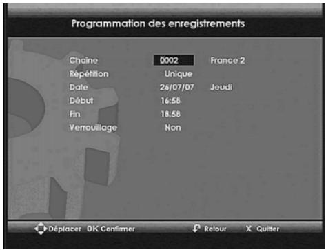 SAGEM DTR94160S HD - 12-2-1 Programmation manuelle - 1