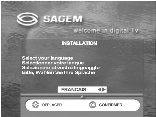 SAGEM HD-D45S G4 - Sélection de la langue des menus - 1