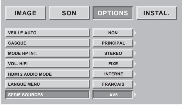 SAGEM HD-D45S G4 - Réglage de la sortie SPDIF - 1